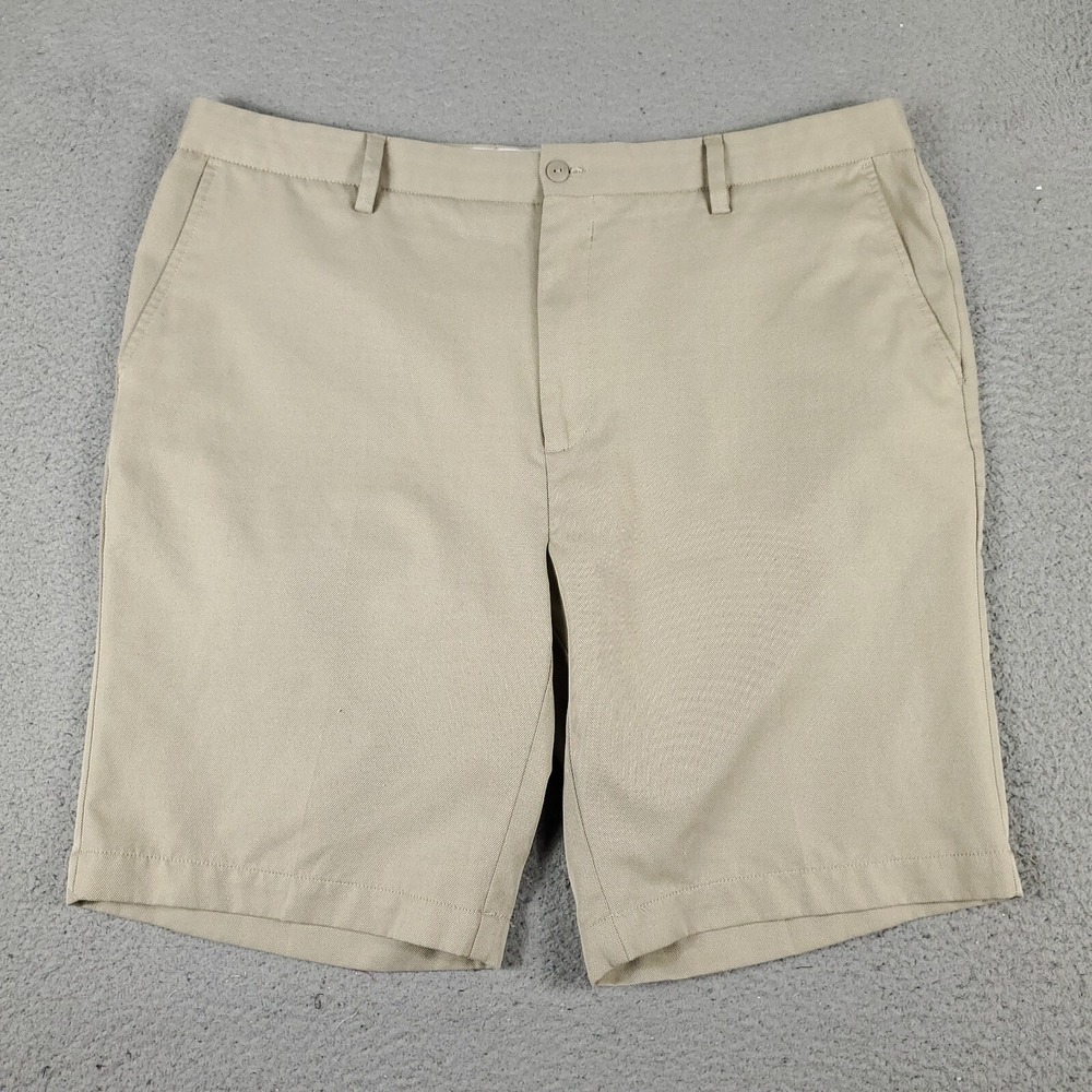 Greg Norman Shorts Mens Size 40 Beige Golf Casual Flat Front Chino